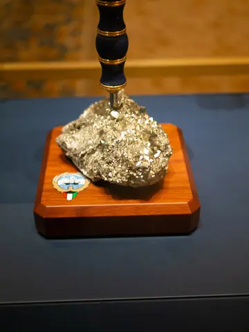 Decorative ceremonial objects form part of the palace displays.