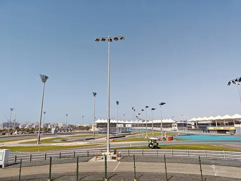 Yas Marina Circuit — The North Grandstand overlooks the racing circuit.