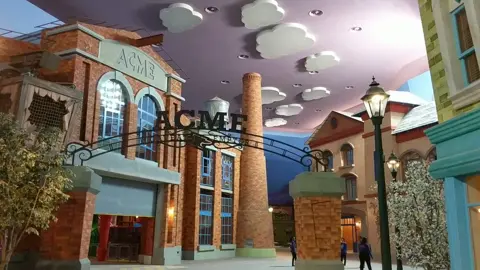 Western-style street facades inside Warner Bros. World Abu Dhabi