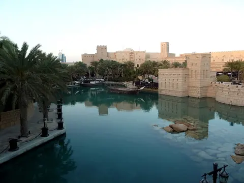 Waterways and traditional-style buildings around Madinat Jumeirah