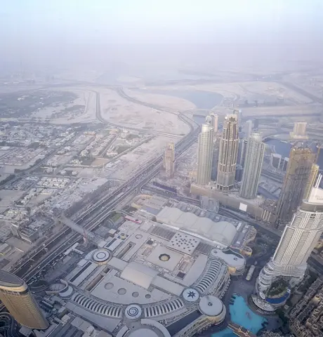 The city stretches towards the horizon in this view from the 148th-floor observation level