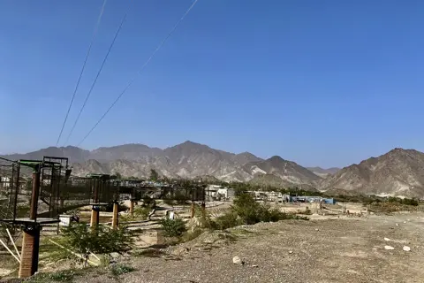 Adventure structures and cables across the Hatta Wadi Hub landscape