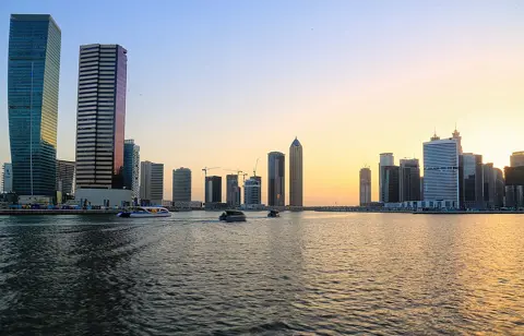 The Business Bay skyline viewed across the canal