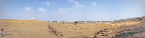 فلج المعلا — فلج المعلا کے قصبے کا وسیع منظر۔